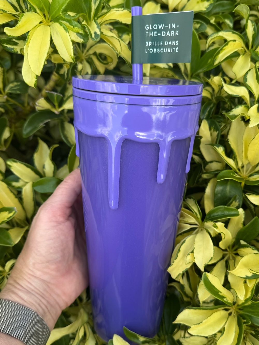 New Starbucks Halloween Purple Slime Drip Glow in The Dark Venti Tumbler